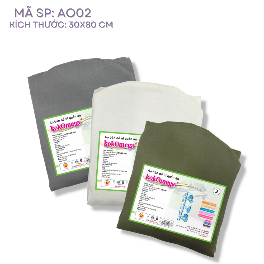Áo bọc bàn để ủi có mút 30 x 80cm kokOmega